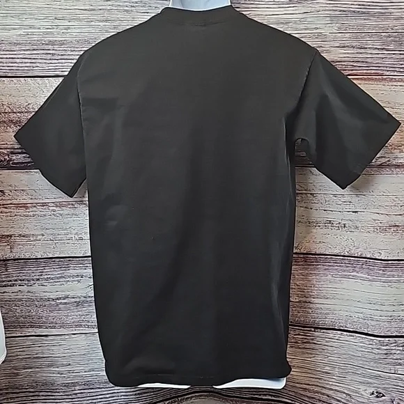 LOS ANGELES LAKERS BLACK SHORT SLEEVE PULLOVER TEE - Picture 4 of 7